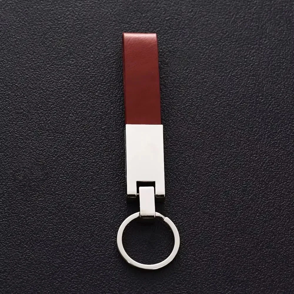 사용자 정의 레이저 남자 금속 가죽 키 체인 커플 키 체인 자동차 모토 로고 정품 럭셔리 비즈니스 부티크 열쇠 고리 반지 선물