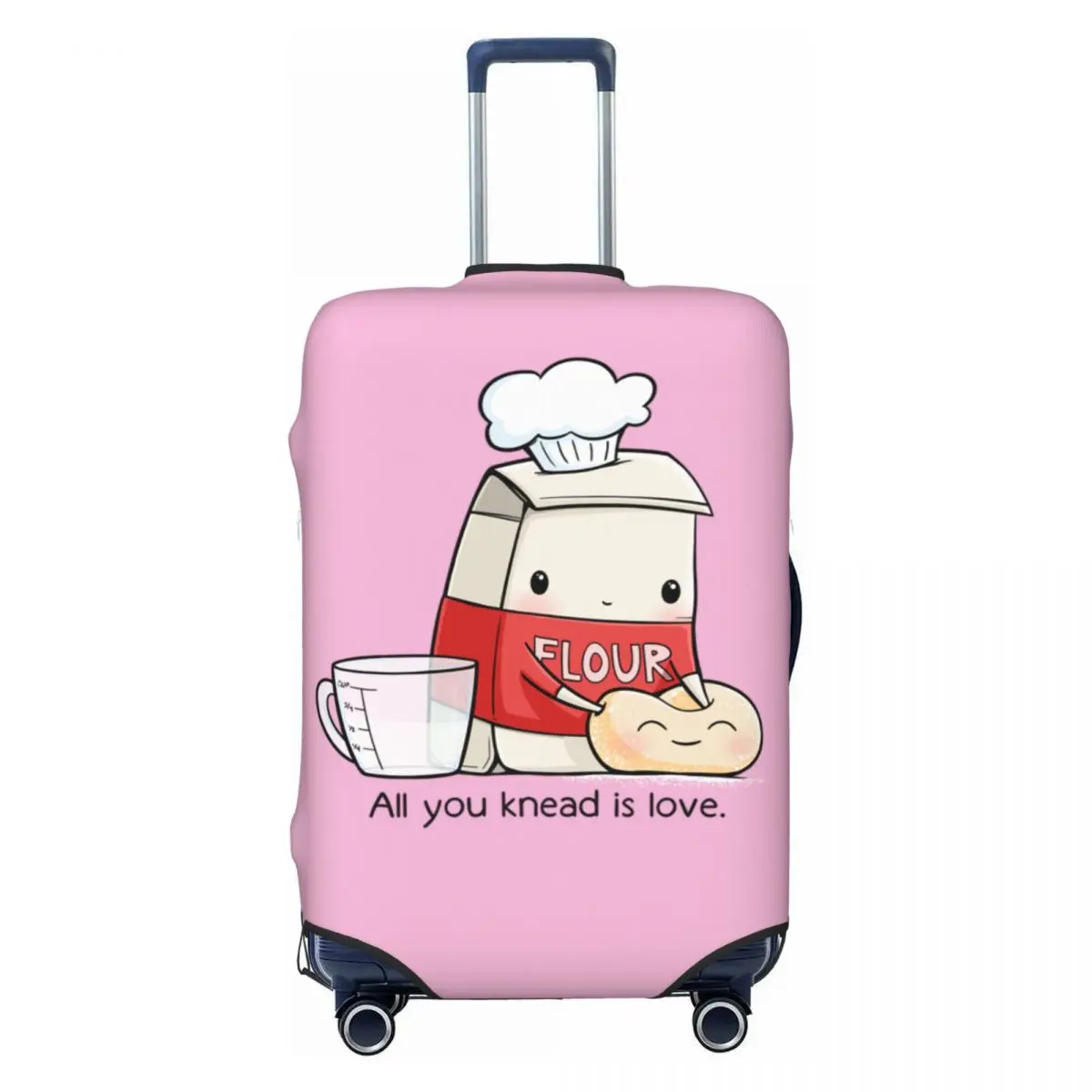 

All You Knead Is Love Travel Luggage Cover Elastic Suitcase Cover Protector Fit 18-32 Inch