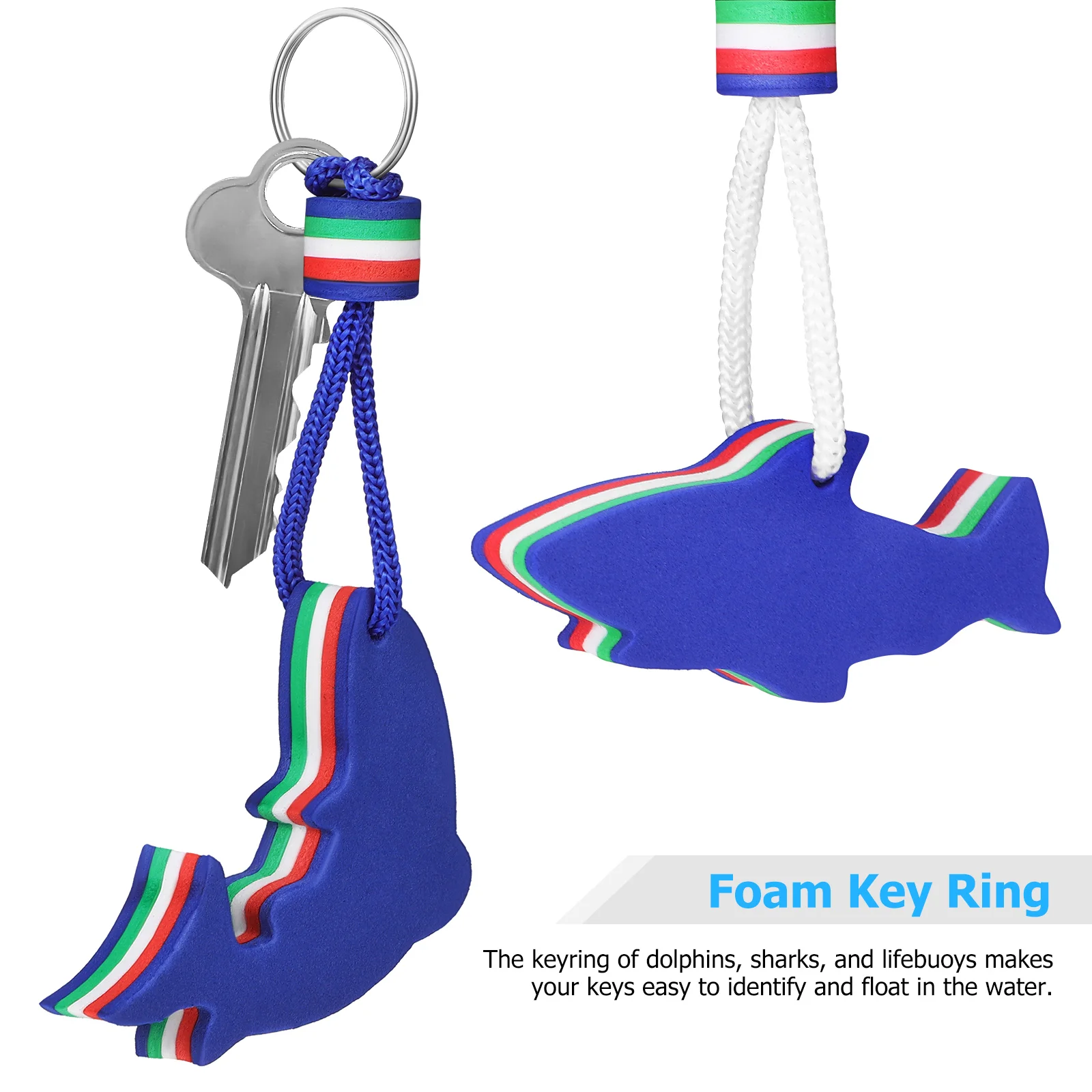 3 Pcs Key Chain Eva Ring Man Boat Accessories Marine Surfing Keychain Floating Keychains