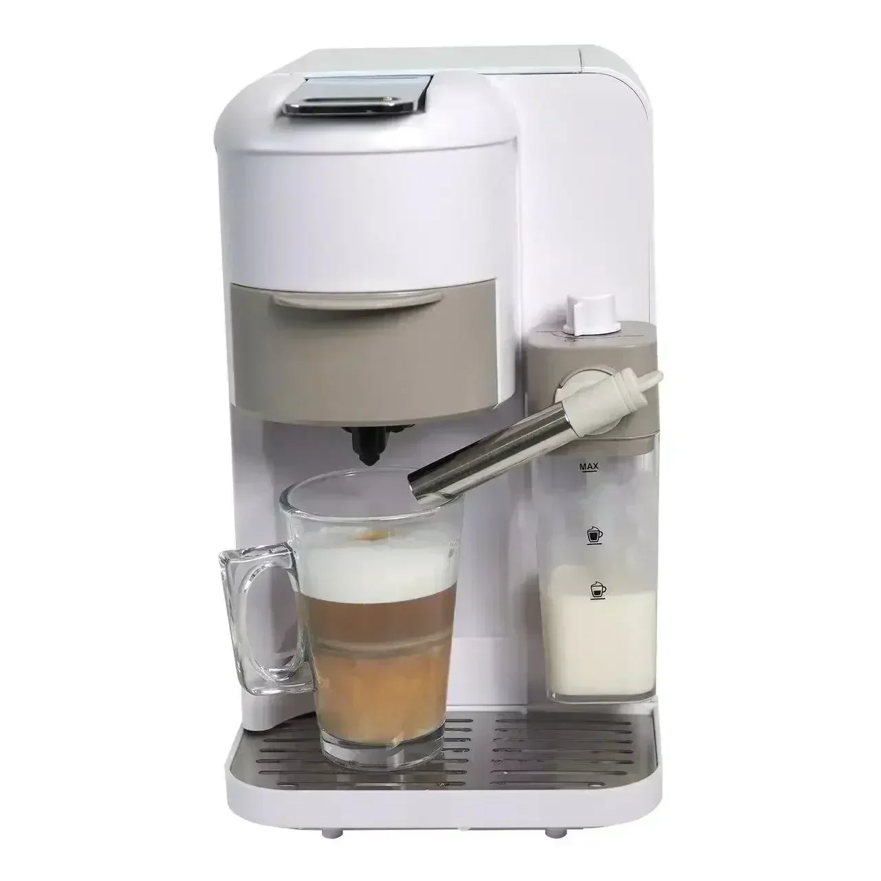 Full automatic espresso coffee machine 3 in 1 capsule coffee maker with 1.1L milk tank