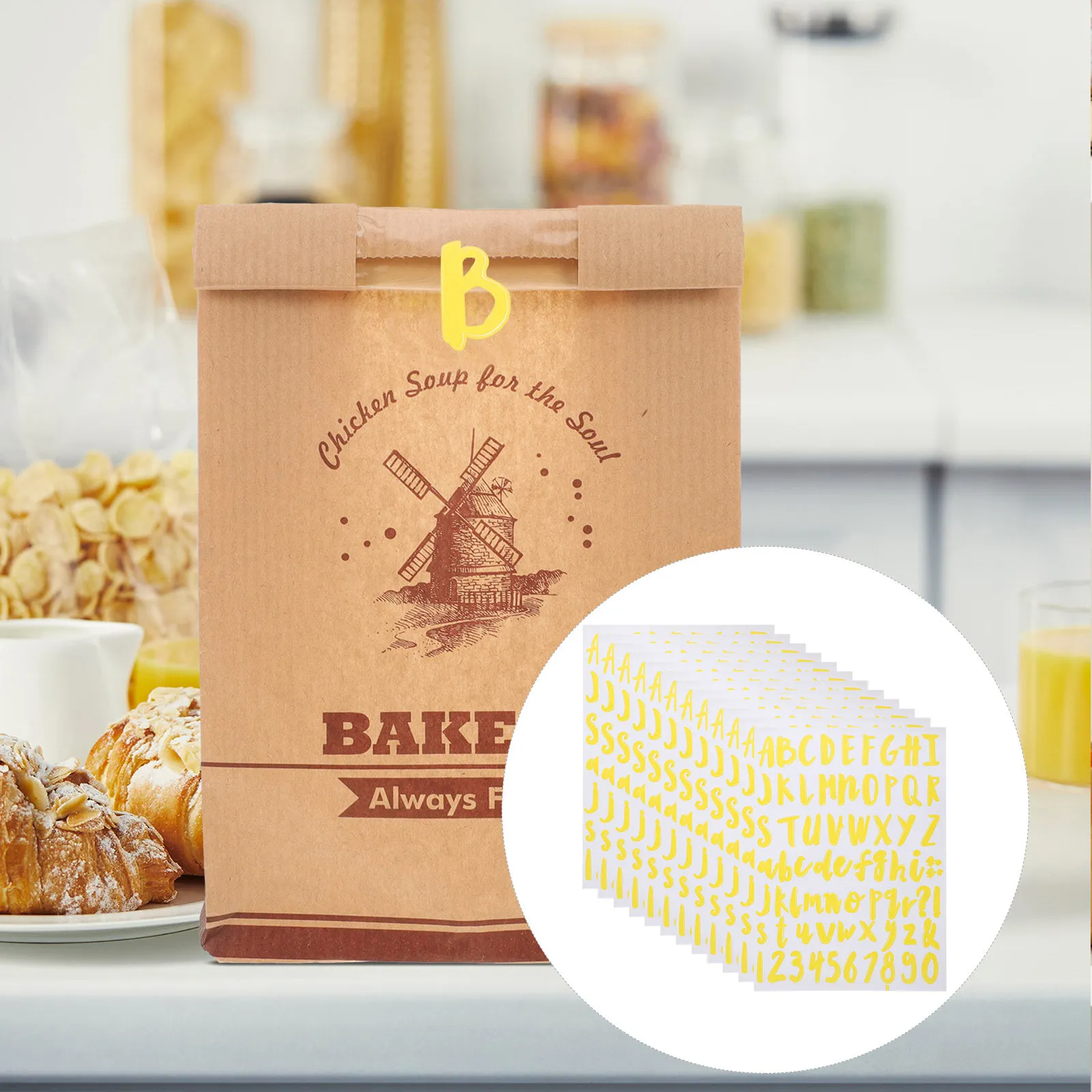 

12 Sheets Mini Alphabet Letter Number Stickers Compact Lightweight Decorative Stickers for DIY Scrapbooking Water Bottles