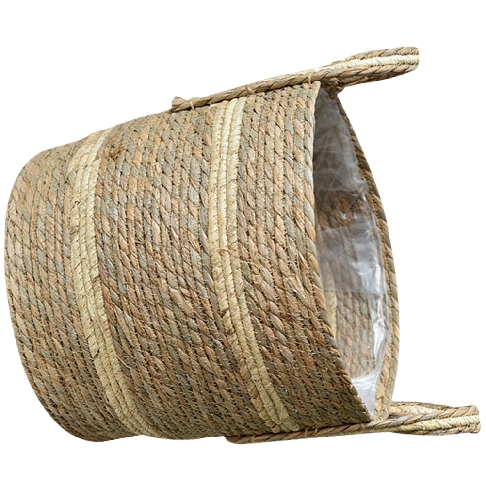 

Woven Storage Hand Woven Straw Planter Flower Arrangement Basket Portable Garden Basket Wedding Party Prop Multi-Use Rattan