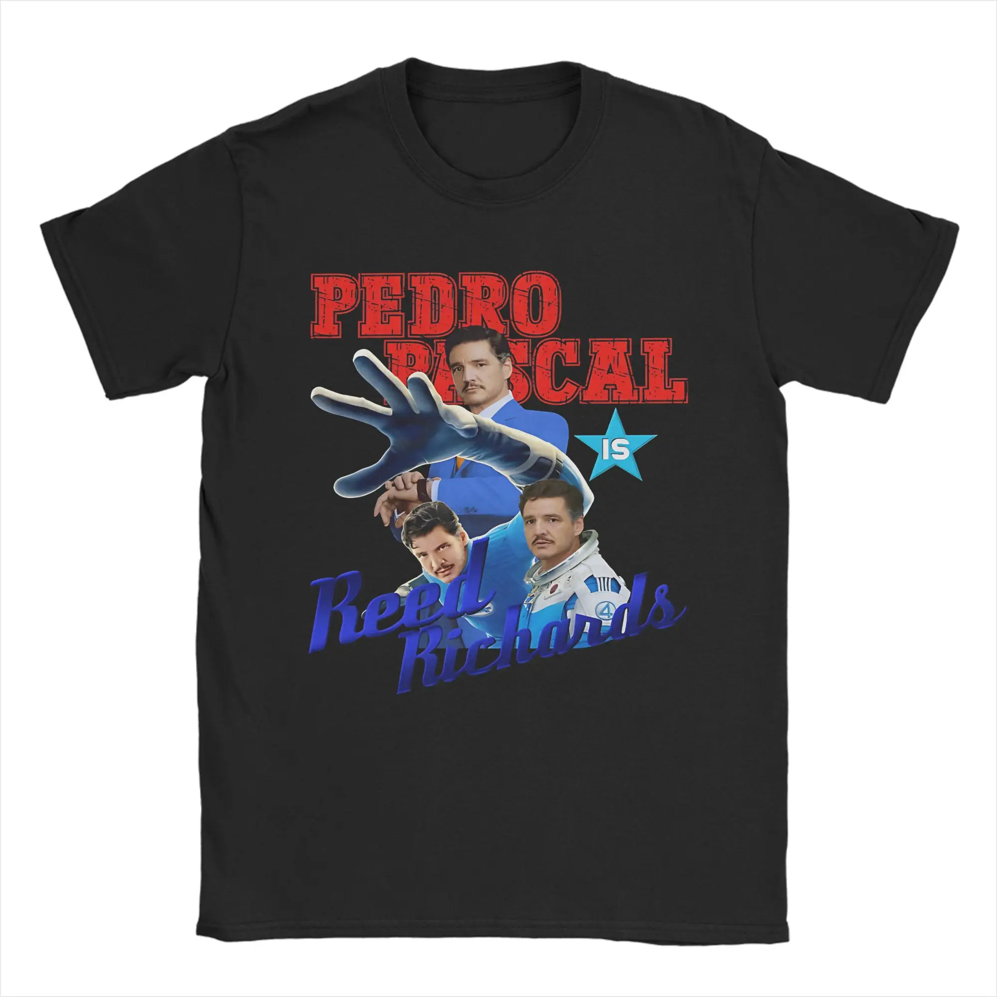 

Funny Fantastic Four Pedro Pascal IS Reed Richards T Shirt Men 100%Cotton Short Sleeve Crewneck Summer Clothes