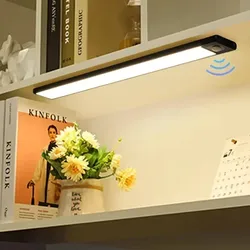 Ultra-thin LED Cabinet Light Rechargeable Motion Sensor Lights 3 Colors Dimmable Night Lamp For Wardrobe Closet Kitchen Lighting