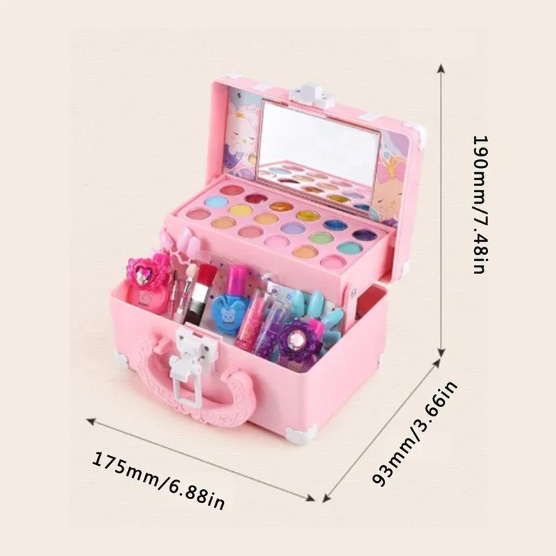 Boutique Children\'s Makeup Game Box Princess Makeup Girl Toy Game Set Lipstick Eye Makeup Cosmetic Bag Safe And Nontoxic Childre