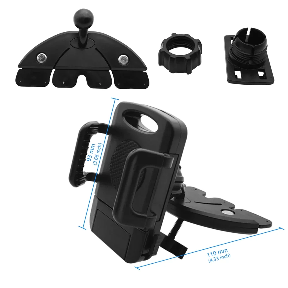 Universelle Autohalterung für CD-Schlitz, Handyhalterung mit 360°-Drehung, Autohalterung für Mobiltelefone, geeignet für iPhone 11 12 Pro, Samsung, GPS. – Detail 9