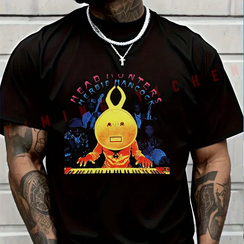 

Head Hunters Herbie Hancock T-shirt Moto Male Brand Tee Men Summer T Shirts Casual High Quelity O-neck Tops