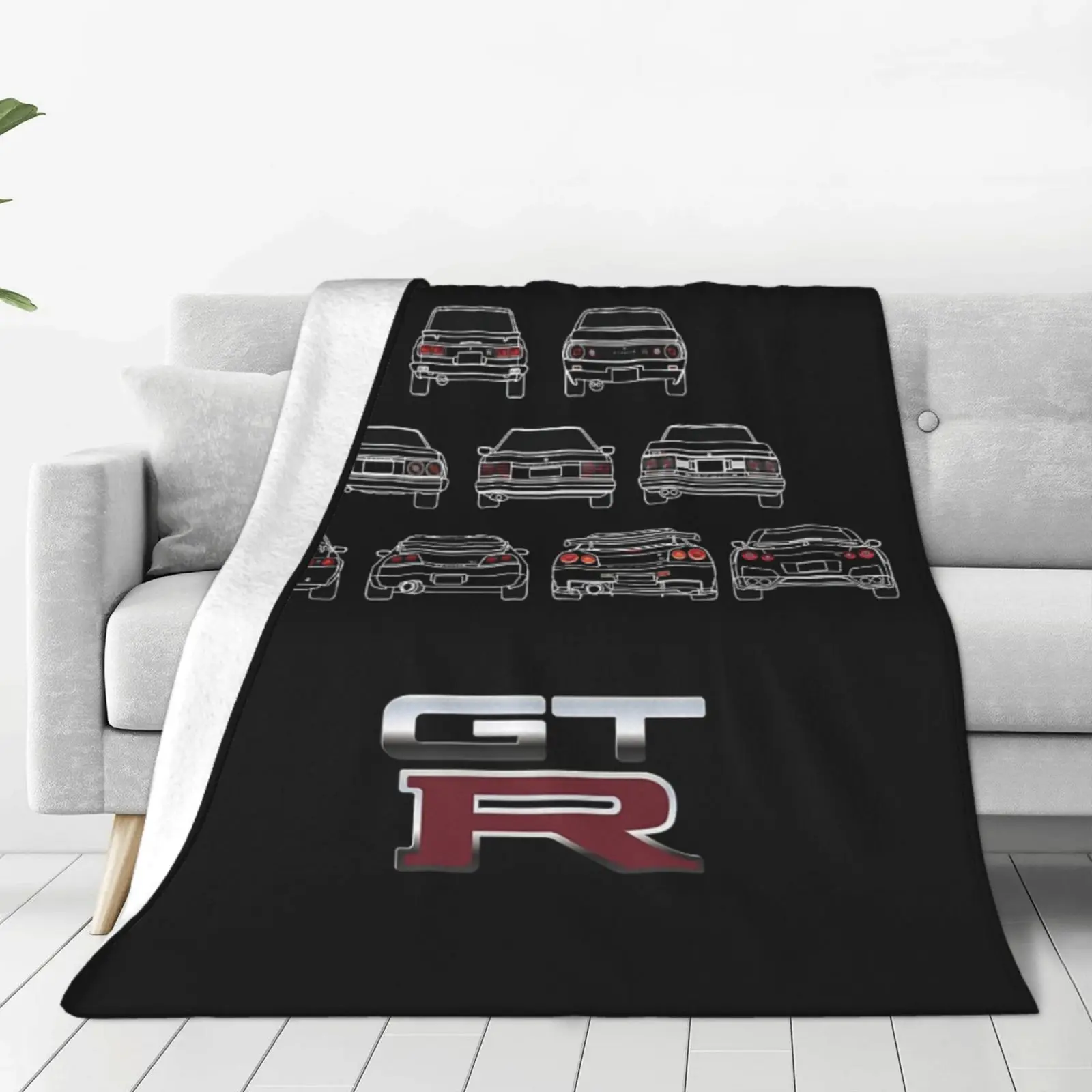 Engine Blanket Jdm GTR Car Drift Turbo Plush Warm SuperSoft Flannel Fleece Throw Blanket For Sofa Bedspread Quilt Travel Gifts