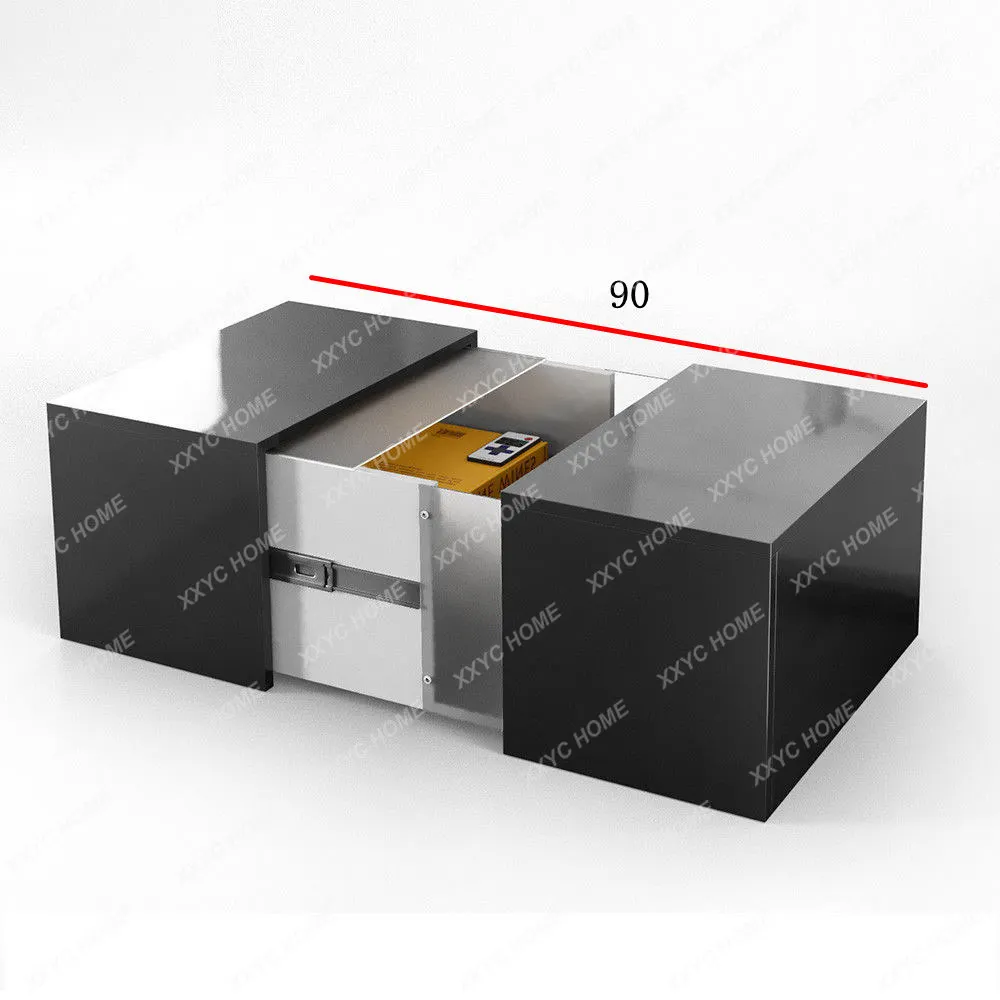 LModern Living Room LED Storage Coffee Table Drawer Extended Coffee Table