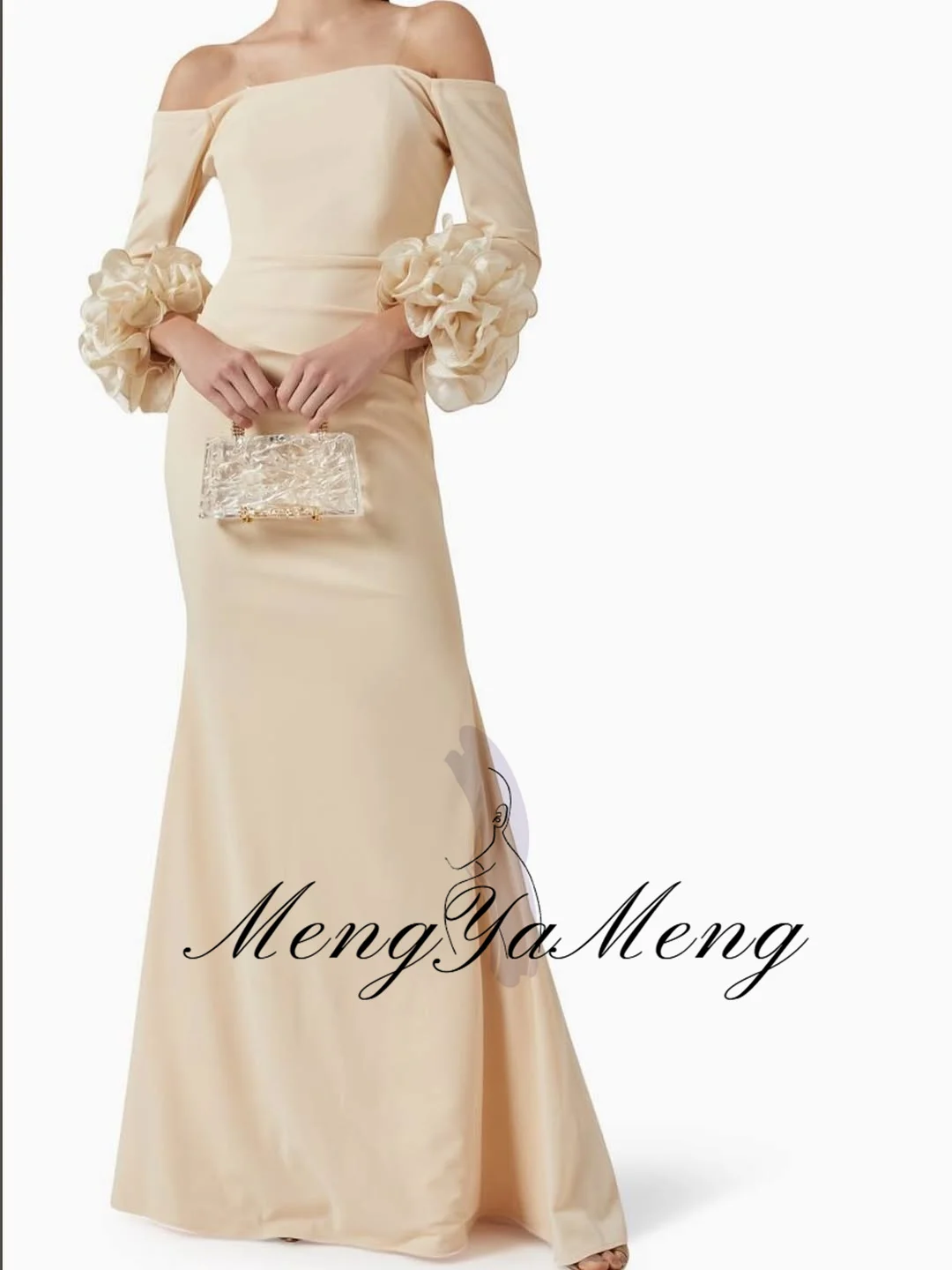 Zhuishu barco pescoço mangas compridas plissado vestido de noite até o chão elegante vestidos de ocasião especial feminino vestidos de festa personalizados