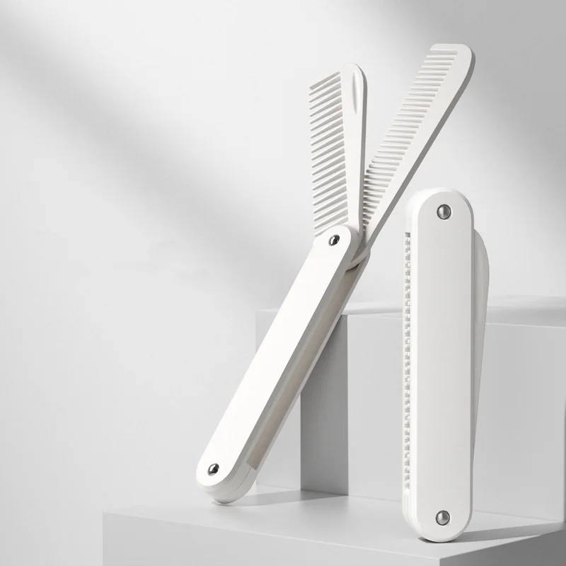 

2 in1 Foldable Plastic Pocket Combs Multifuncional Portable Women Fluffy High Skull Top Wide Tooth Combs Home Barber Accessories