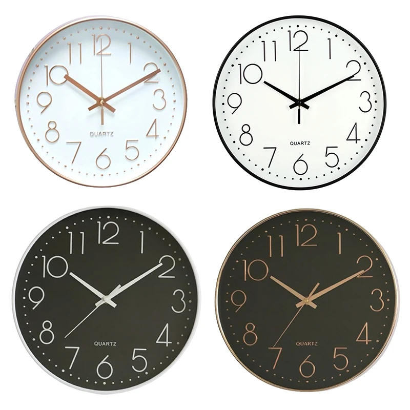 8inch Wall Clock Silent Non-Ticking Decorative Clock for School Office Classroom Bedroom Kitchen Living Room Decor Modern Simple