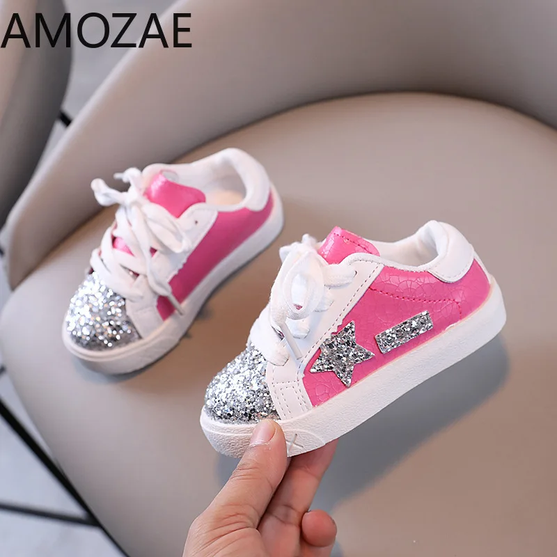 Girls' Shoes 2025 Spring New Casual Versatile Little Girls Star sneakers Spring and Autumn Children's Sports Shoes