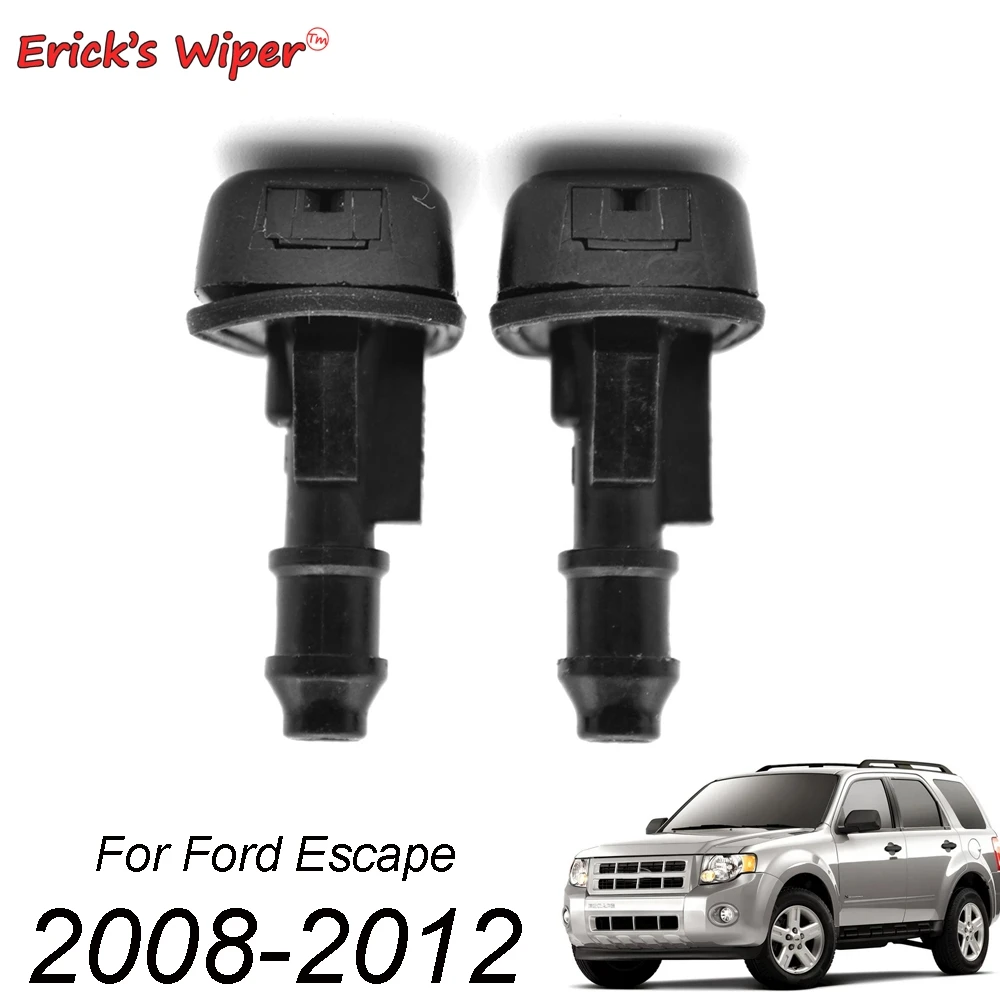 Erick\'s Wiper 2Pcs Front Windshield Wiper Washer Jet Nozzle For Ford Escape 2008-2012 OE#8L8Z-17603-AA