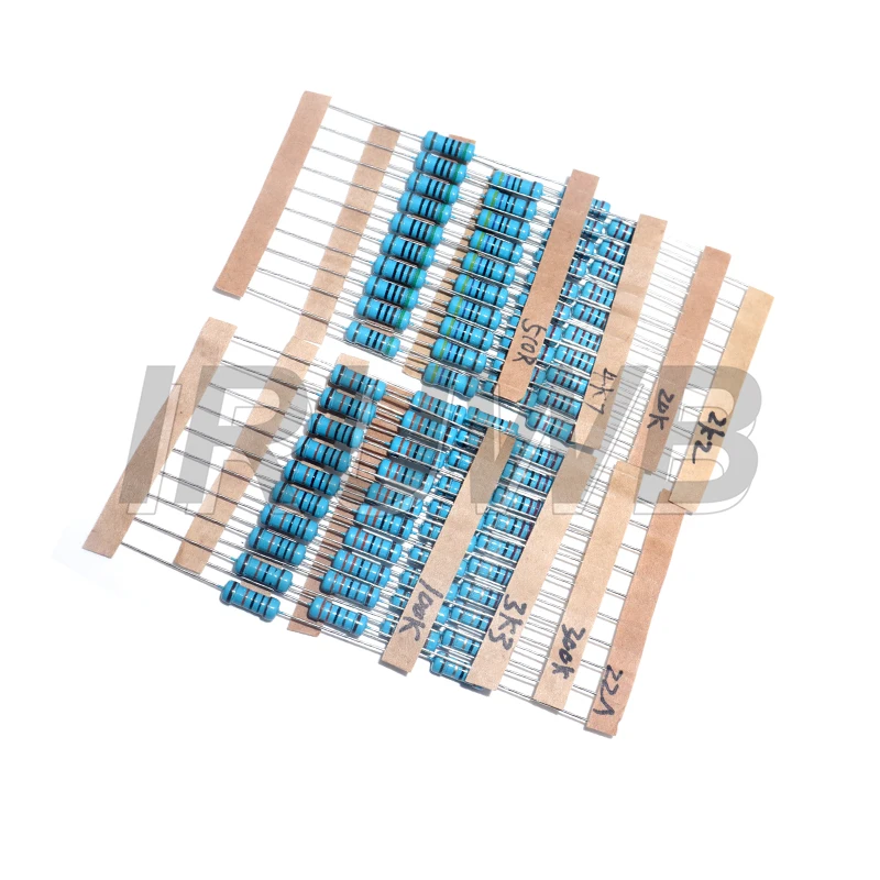 300 قطعة 1/4 واط 1/2 واط 1 واط المقاومة مجموعة 1% معدن مقاوم من غشاء مجموعة متنوعة 10R-1 متر أوم 30 أنواع * 10 قطعة = 300 قطعة