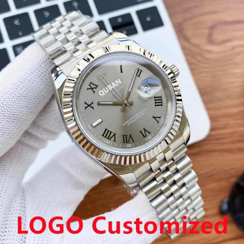 Quban 2025 Hot sale Clean 2813 Movement Date Just Automatic Watches for Men Luxury Mechanical Movement Luxury Fashion