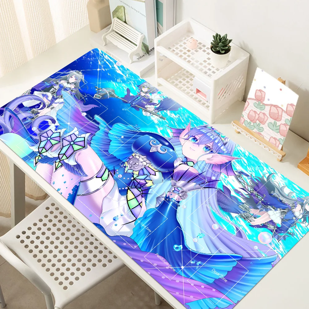 Game Yu-Gi-Oh Tearlaments Kitkallos Mousepad Desk Mat Gaming Accessories Large Gaming Mouse Pad XXL Non-Slip Game Mousepad