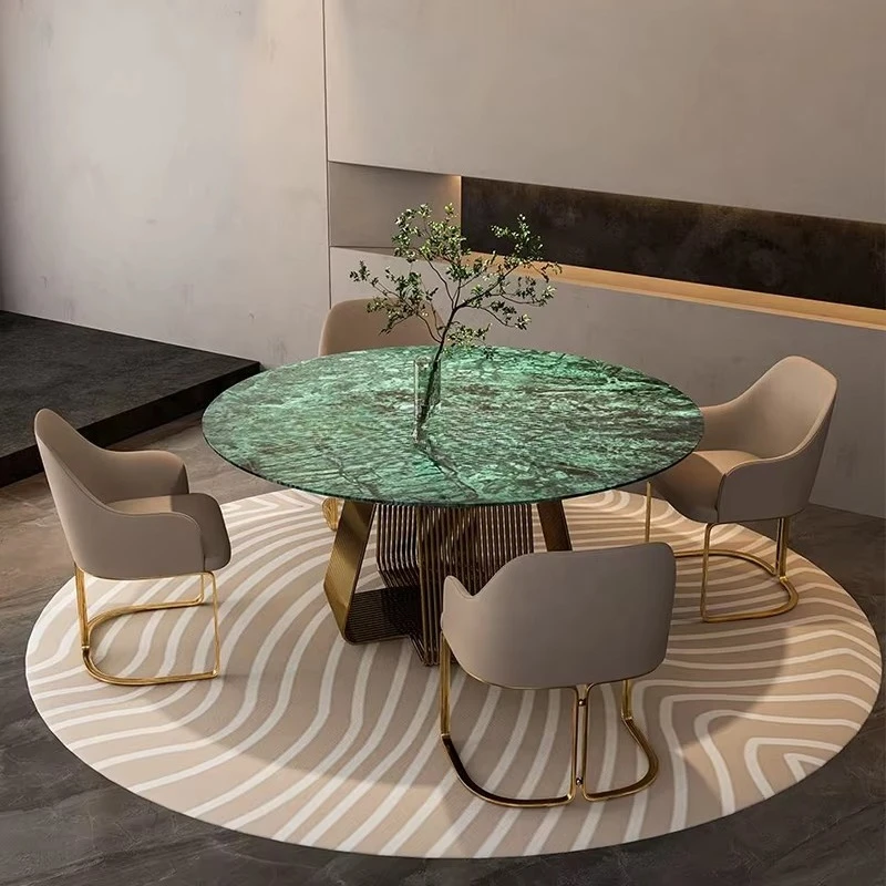 Quality Furniture Modern Natural Marble Round Luxury Dining Table