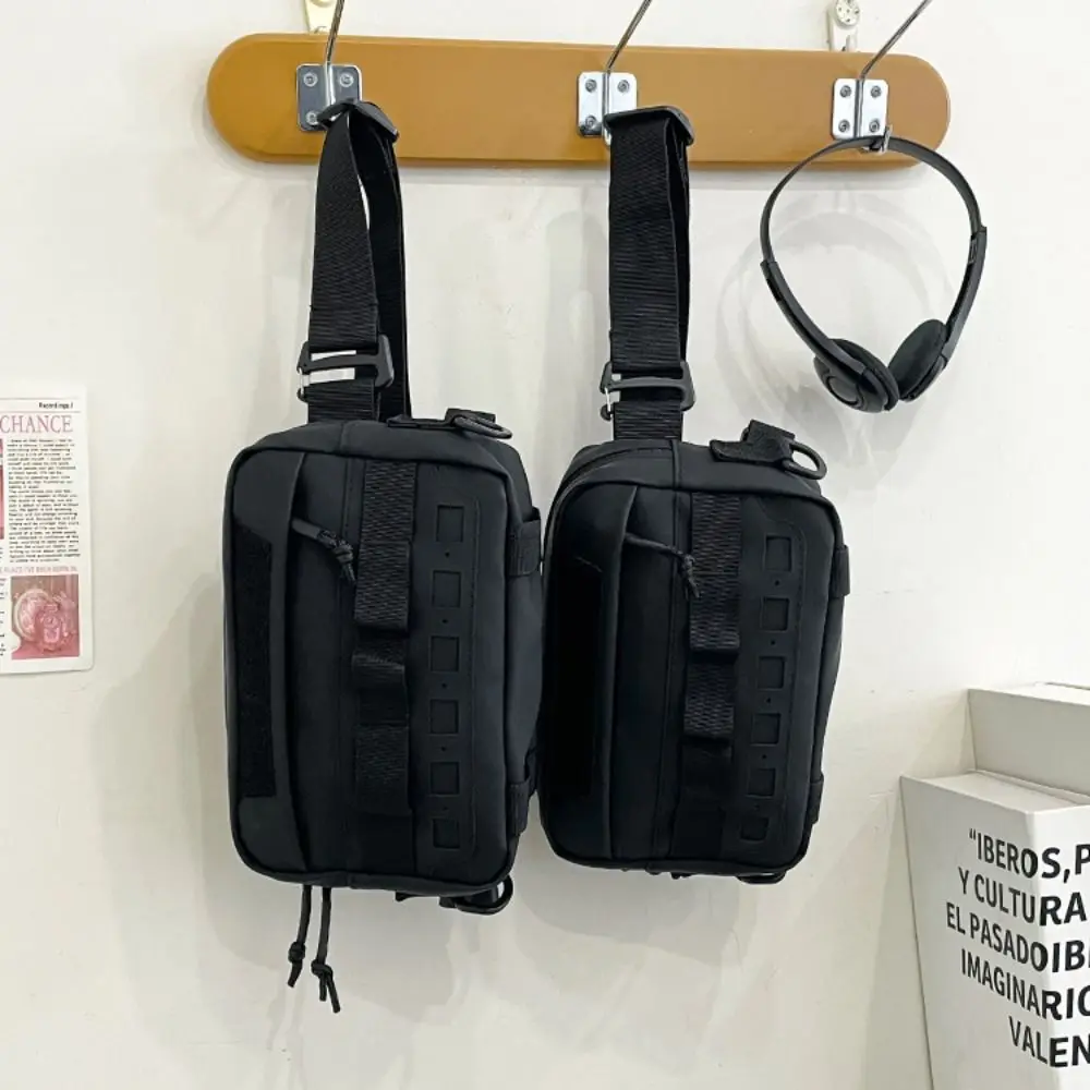 กระเป๋าเป้สะพายหลังแบบปรับได้สำหรับวิ่ง ทำจากไนลอนกันน้ำ กระเป๋าคาดอกสำหรับเล่นกีฬา ความจุขนาดใหญ่ ทนทาน เหมาะสำหรับตั้งแคมป์ กระเป๋าคาดเอวสำหรับใส่โทรศัพท์