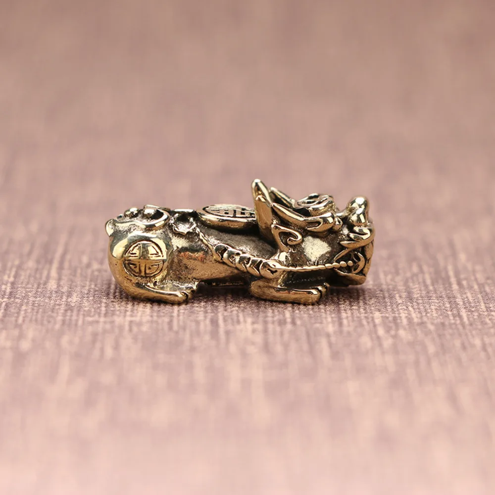 Vintage Brass Pixiu Auspicious Auspicious Animal Items String Accessories for Men and Women Pendant Pendant