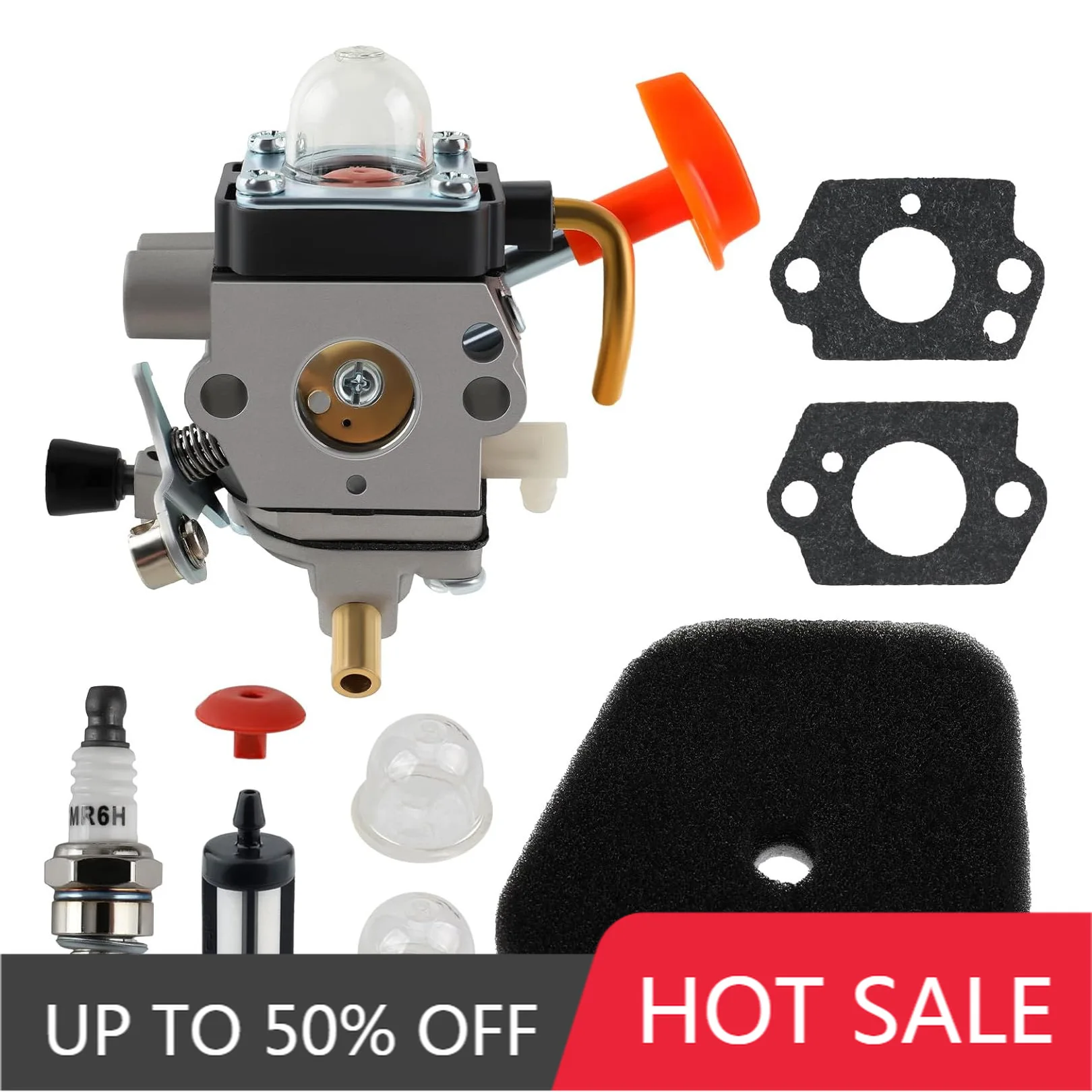 

Suitable for C1Q-S174 FS90 carburetor FS110R FS100 HL90/100 HT100 M100 KM110 chainsaw kit lawn mower lawn mower