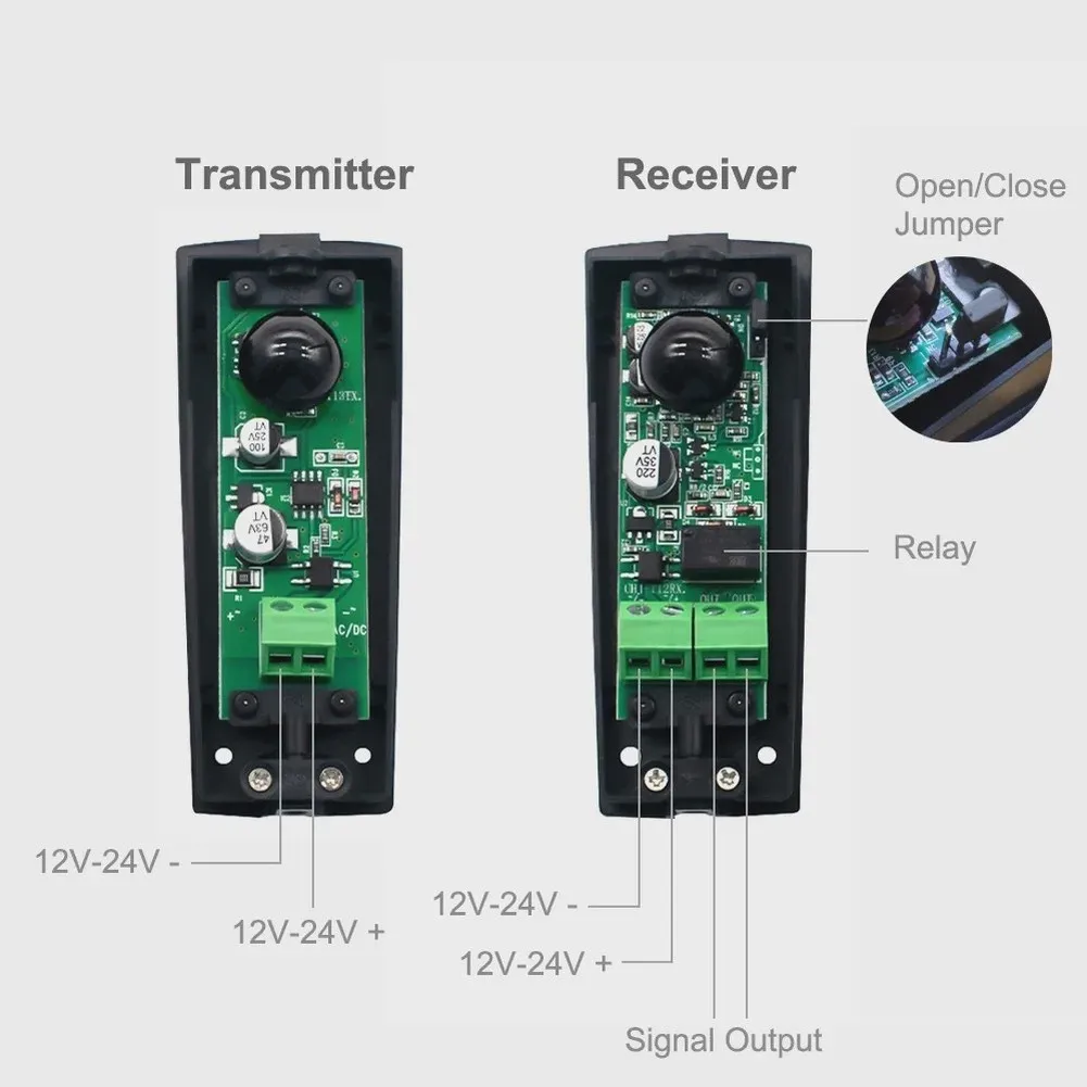 Infrared Photoelectric Sensor Infrared Alarm For Outdoor Door Opener DCAC 12-24V Infrared Photocell Sensor
