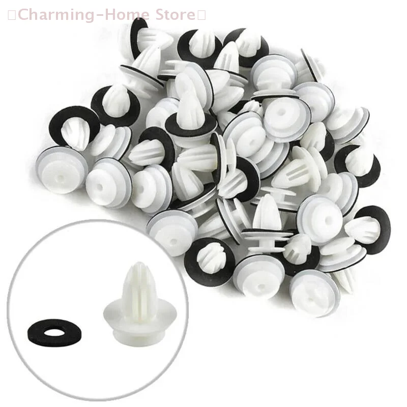 【M】20/30/50 peças prendedor de retentor de veículo automático rebite clipe de retenção de nylon verde para fivela de porta de para-choque acessórios interiores de carro