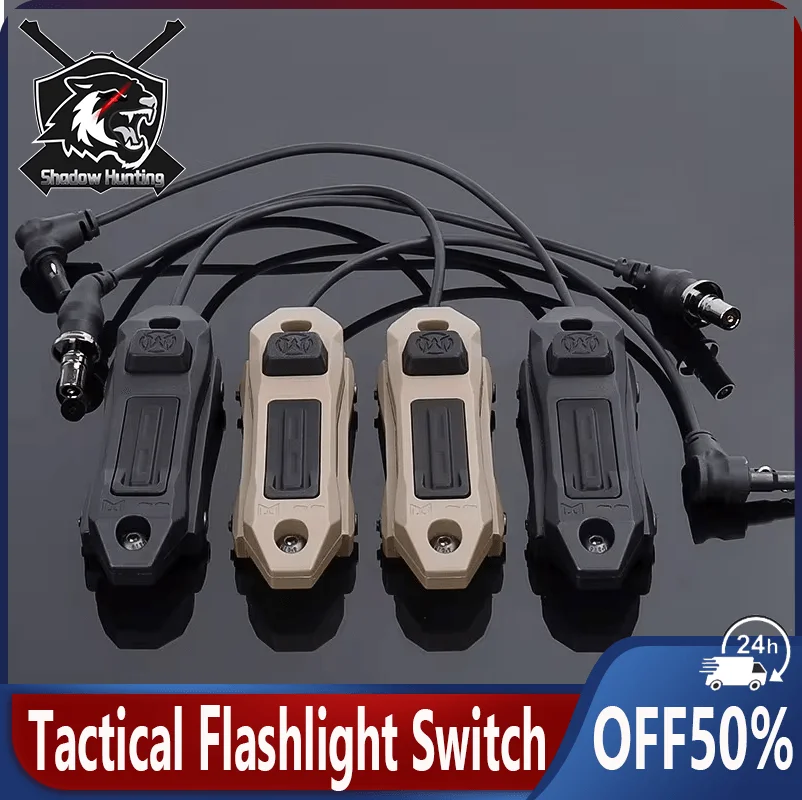 

Tactical Button Dual Function Pressure Switch Crane Laser For WADSN M300 M600 Flashlight Hunting Weapon Airsoft Gun Accessory