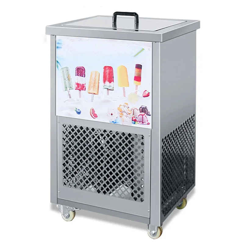 Electric Ice Cream Maker Compressor Fridge Popsicle Machine40 Pcs Mold Stainless Steel Yogurt Milk Commercial 220V