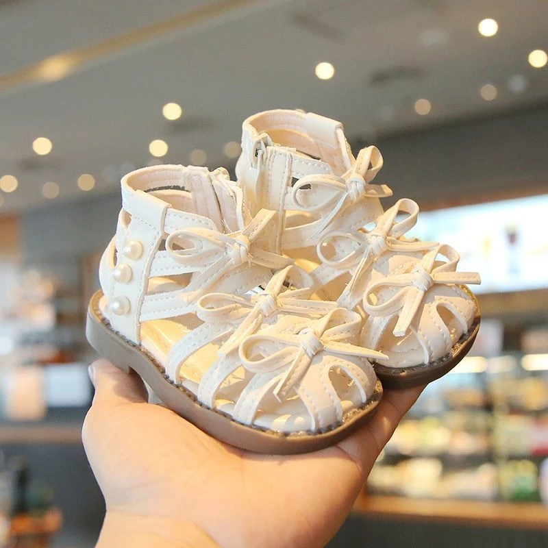 Summer New Korean Style Girls High-top Roman Sandals Infant Toddler Walking Princess Shoes