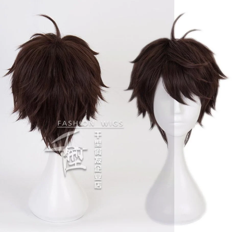 Anime Haikyu!! Oikawa Tooru Cosplay Wig Brownish Chestnut Short Hair Heat Resistant Synthetic Halloween Party Accessories Props