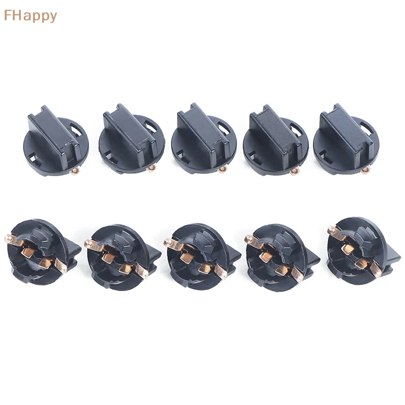 10pcs T10 Socket Dashboard Instrument Panel Socket T10 W5W 168 192 194 Twist Lock Wedge Bases Lamp Dash Bulb Plug