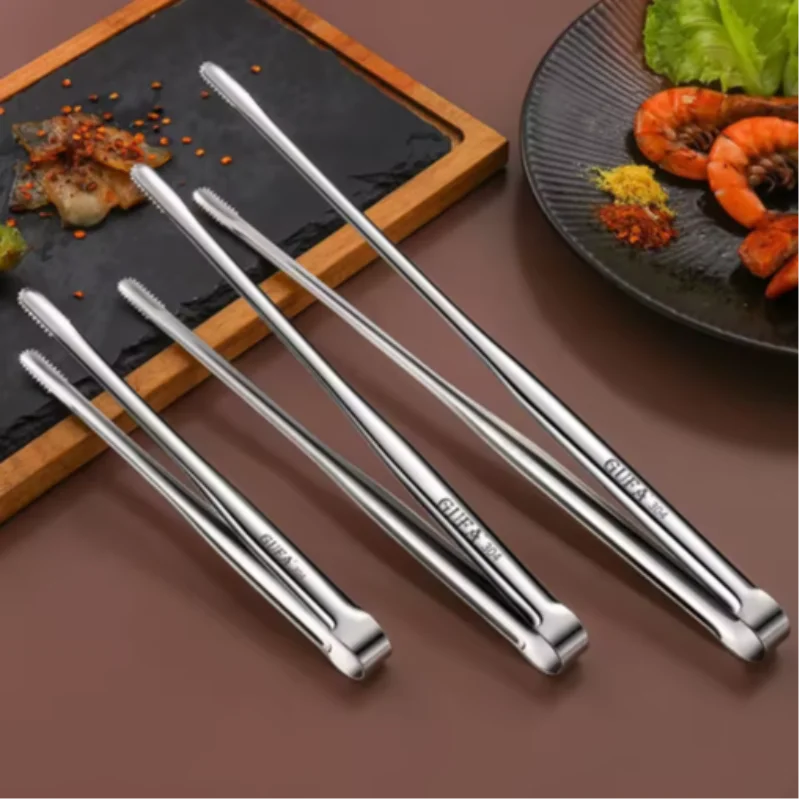 304 Stainless Steel Barbecue Clip Barbecue Steak Clip Bread Clip Cooking Utensil Anti Slip Outdoor Small Tool Accessory
