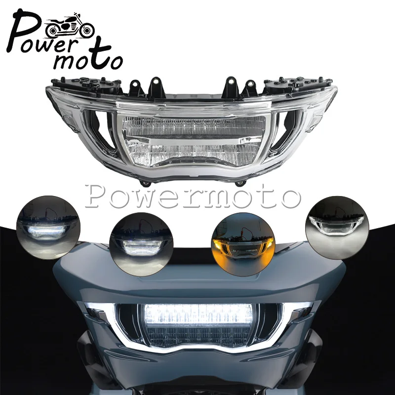 

Brand New Motorcycle Front Headlight For Harley Road Glide FLTRX 2024-2026 CVO FLTRXSE FLTRXSTSE 23-26 Durable DRL Turn Signal