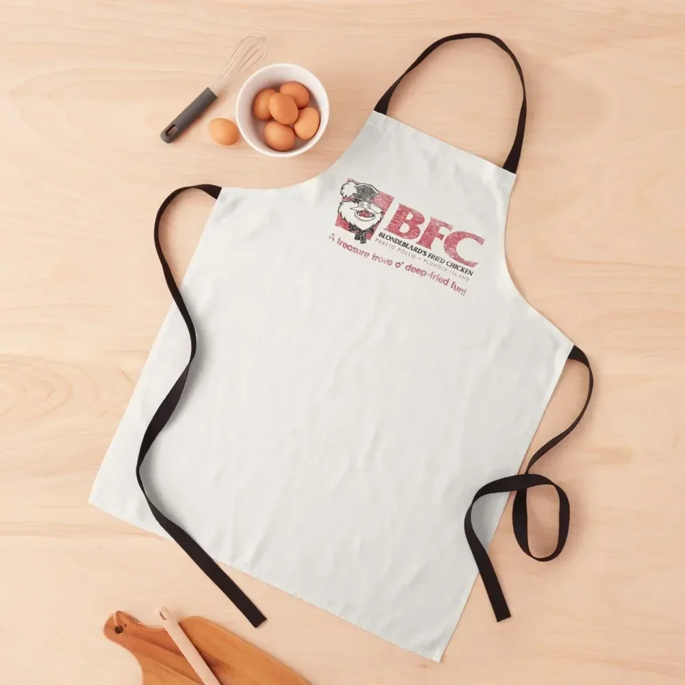 Blondebeard's Fried Chicken Apron Woman Work Things For Kitchen Customizable kitchen item Apron