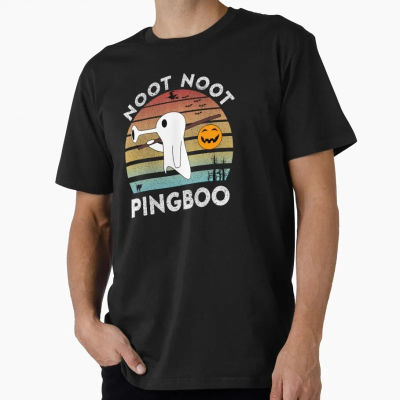 As A Ghost Noot Noot Pingu meme Gift t shirt for man Cute penguin Graphic clothes All size tops S-6XL Funny cartoon Tee