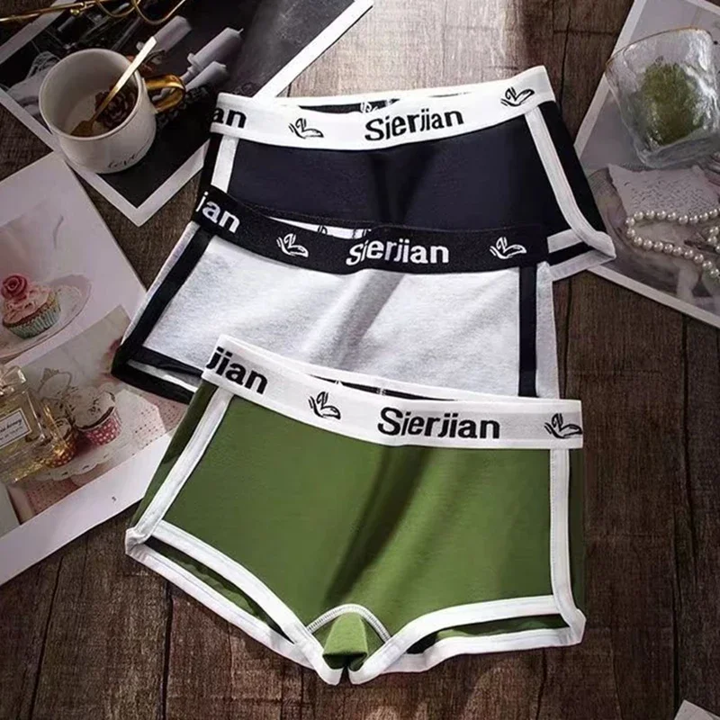 2 Pcs Women Cotton Boxers Shorts Underpants Underwear Safety Panties M L XL High Stretch Fitness Sports Sexy Breathable Fashion