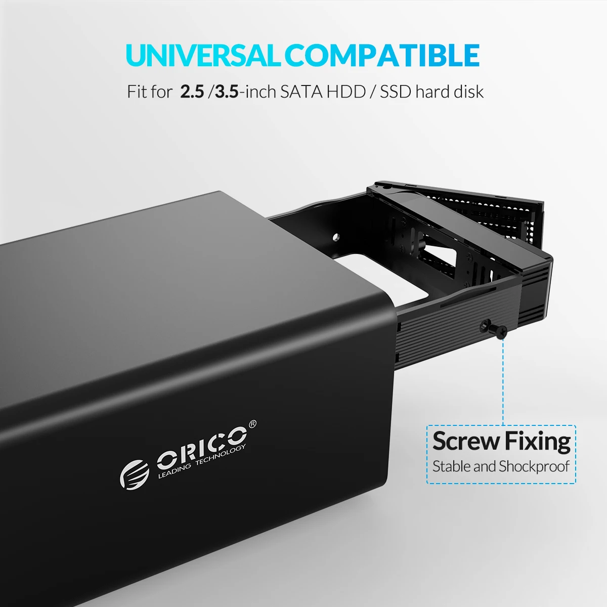 Imagem -05 - Orico-gabinete Hdd de Alumínio Caixa Hdd de Alimentação Interna Suporte Uasp 35 Series Sata para Usb 3.0 2.5 in 3.5 in 48w Bay 5gbps