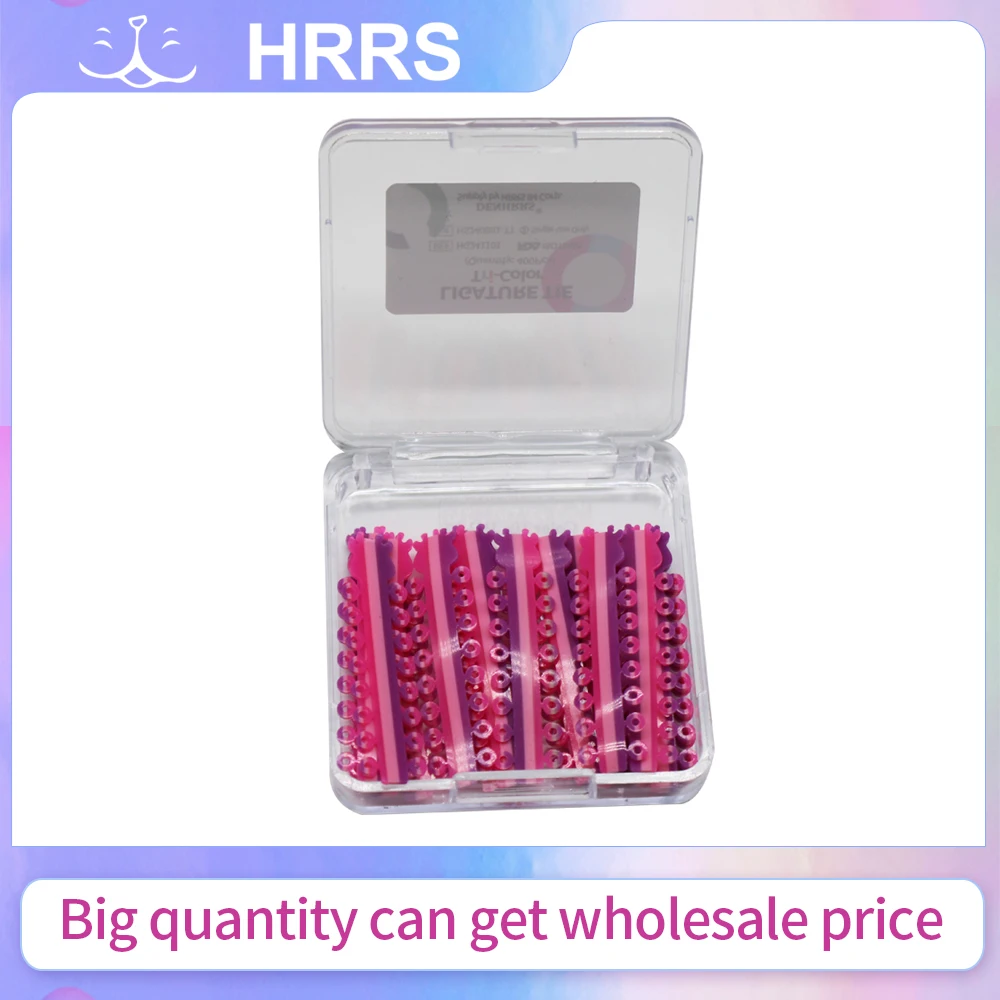 

[Triple Tone]400Pcs/Box 25Sticks Dental Three Color Elastic Ligature Ties Rubber Bands Orthodontic Rings