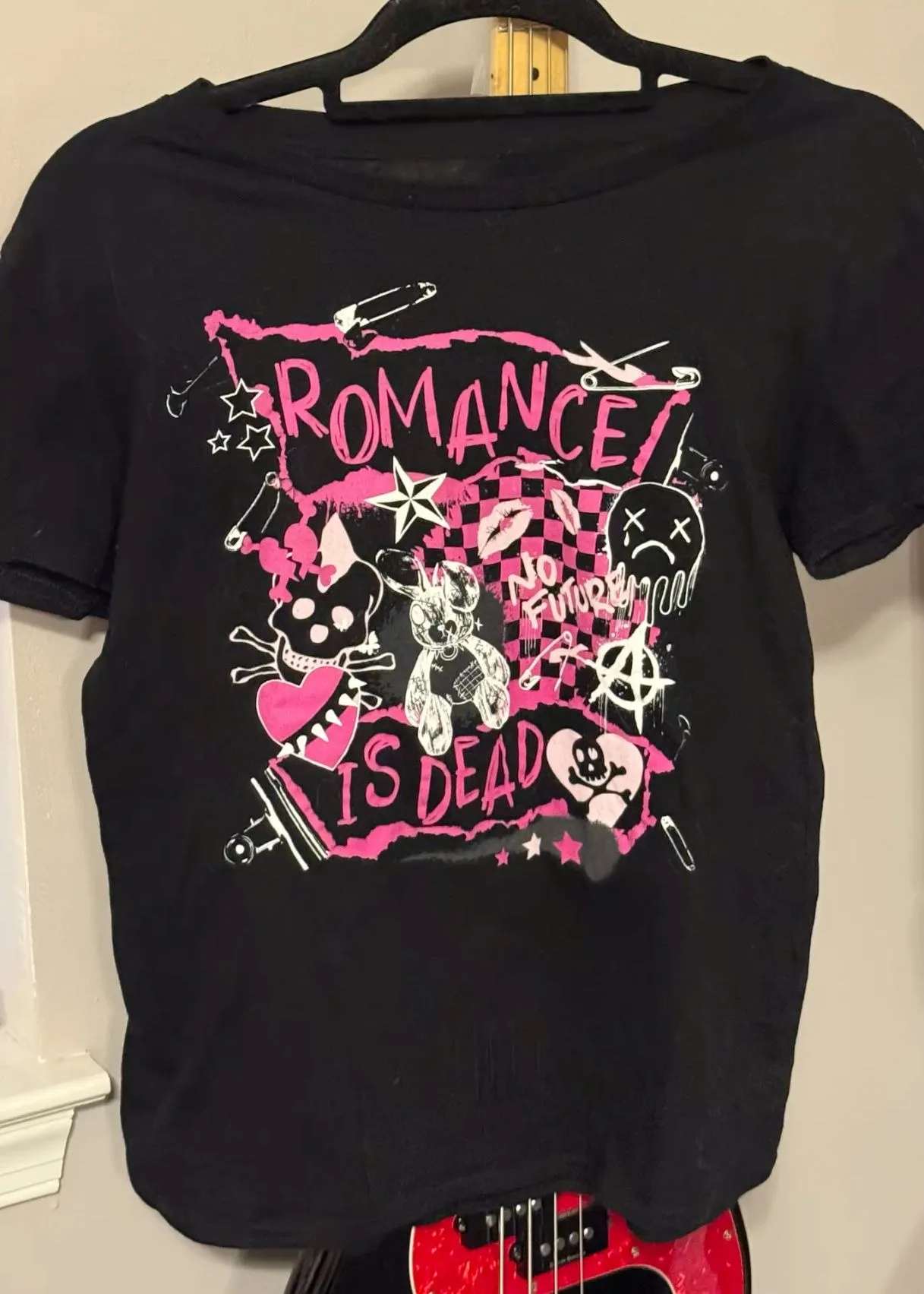 

2000s Print Harajuku Graphic Streetwear Goth Short Sleeve T-shirts Y2K cute Summer E-girl Black emo Slim Baby Tees Crop Tops ﻿