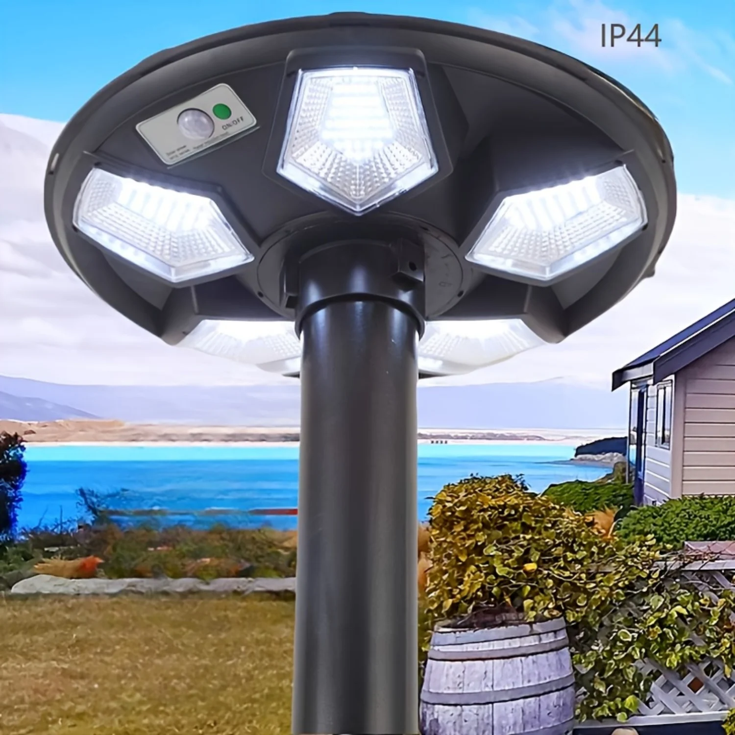 Solar integrierte Straßenlaterne LED Garten Gartenlampe menschlicher Körper Induktion dünne UFO Solar Gartenlampe