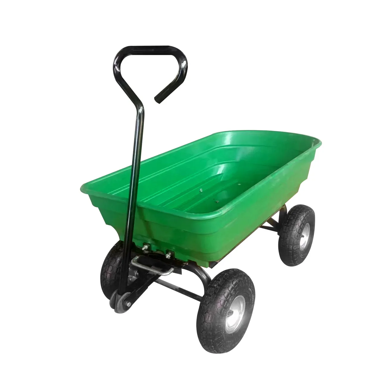 Plastic Dump Truck, Garden Unloading, Outdoor Stall, Functional Tool Cart, Green, Steel and PP Material, Multi-scene Use