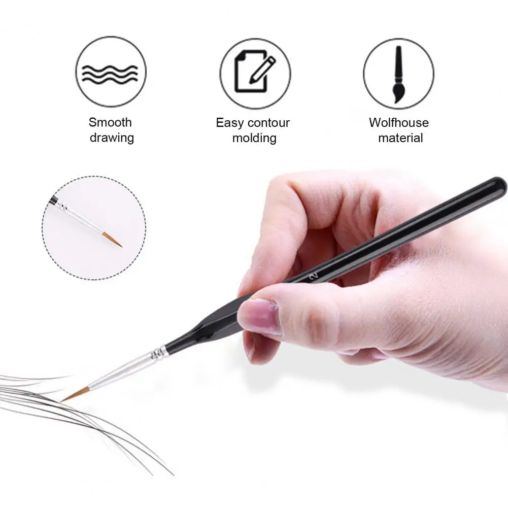 Small Paint Brushes 11pcs Soft Bristle Paint Brush Set Miniature Detail Art Brushes for Beginners Professionals Natural Wood