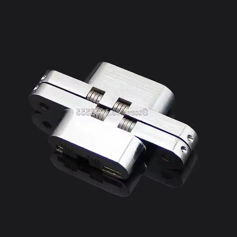 HOT 10PCS Metal Heavy Duty Hidden Cross Hinges Invisible Hidden Screen Folding Door Hinges Caravan Worktop DIY Project Hinges