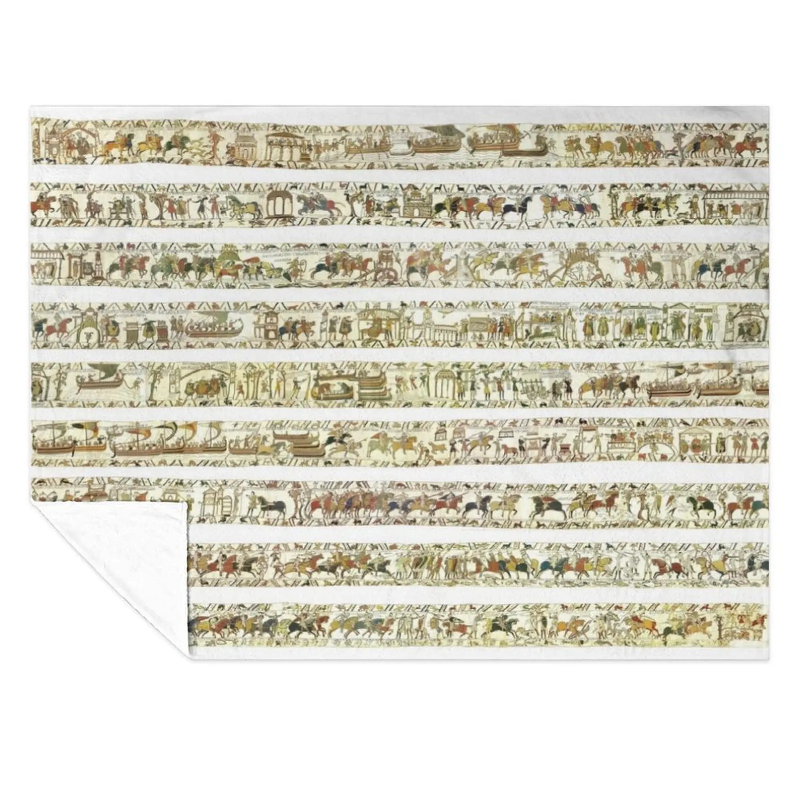 

Complete Bayeux Tapestry Throw Blanket funny gift Tourist Fashion Sofas Designers Blankets