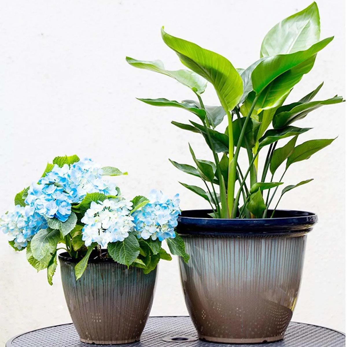 Large Plastic Imitation Ceramic Flower Pots Flower Planters Cachepot Home Garden Decorations Indoor Outdoor Balcony Yard Decors