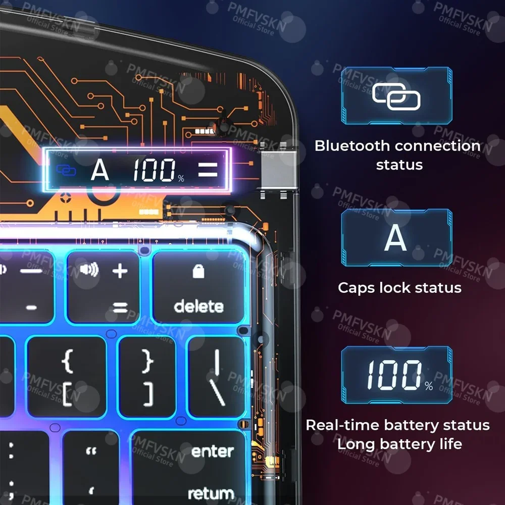 360 Rotatable Magic KeyboardสําหรับiPad Air 11 13 Air 5 4 10th 11th A16 สเปนเกาหลีคีย์บอร์ดสําหรับiPad Pro 11 13 M4 2024