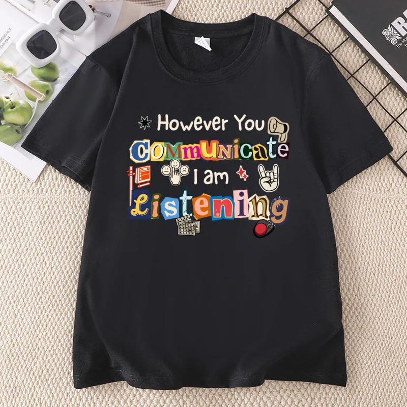 Funny Speech Therapy T Shirt Men Women Speech Language Pathologist Tshirt Special Ed Tee Casual Comfortable Cotton Short