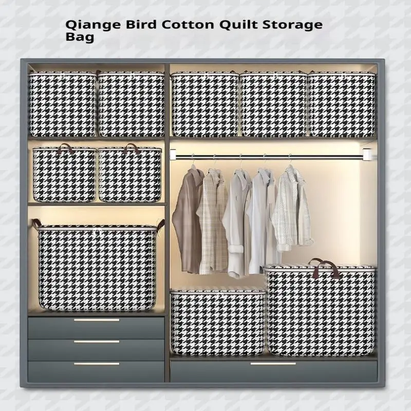 220L Big Size Clothes Storage Box With Cover Large Laundry Basket Organizer Bag For Baby Foldable