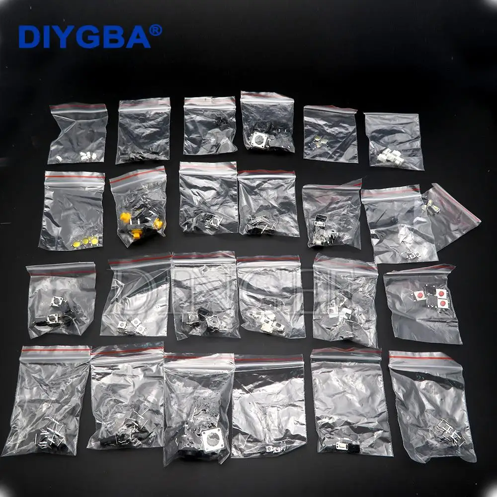 

125 шт./лот, ассорти, микрокнопочный тактовый переключатель, сброс, мини-переключатель листа SMD DIP 2*4 3*6 4*4 6*6, электронный комплект «сделай сам», 25 типов